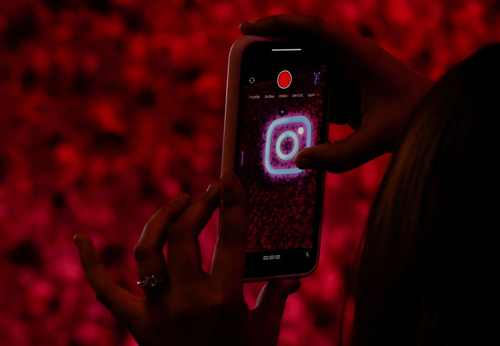 A logo of mobile application Instagram is seen on a mobile phone, during a conference in Mumbai, India, September 20, 2023. 