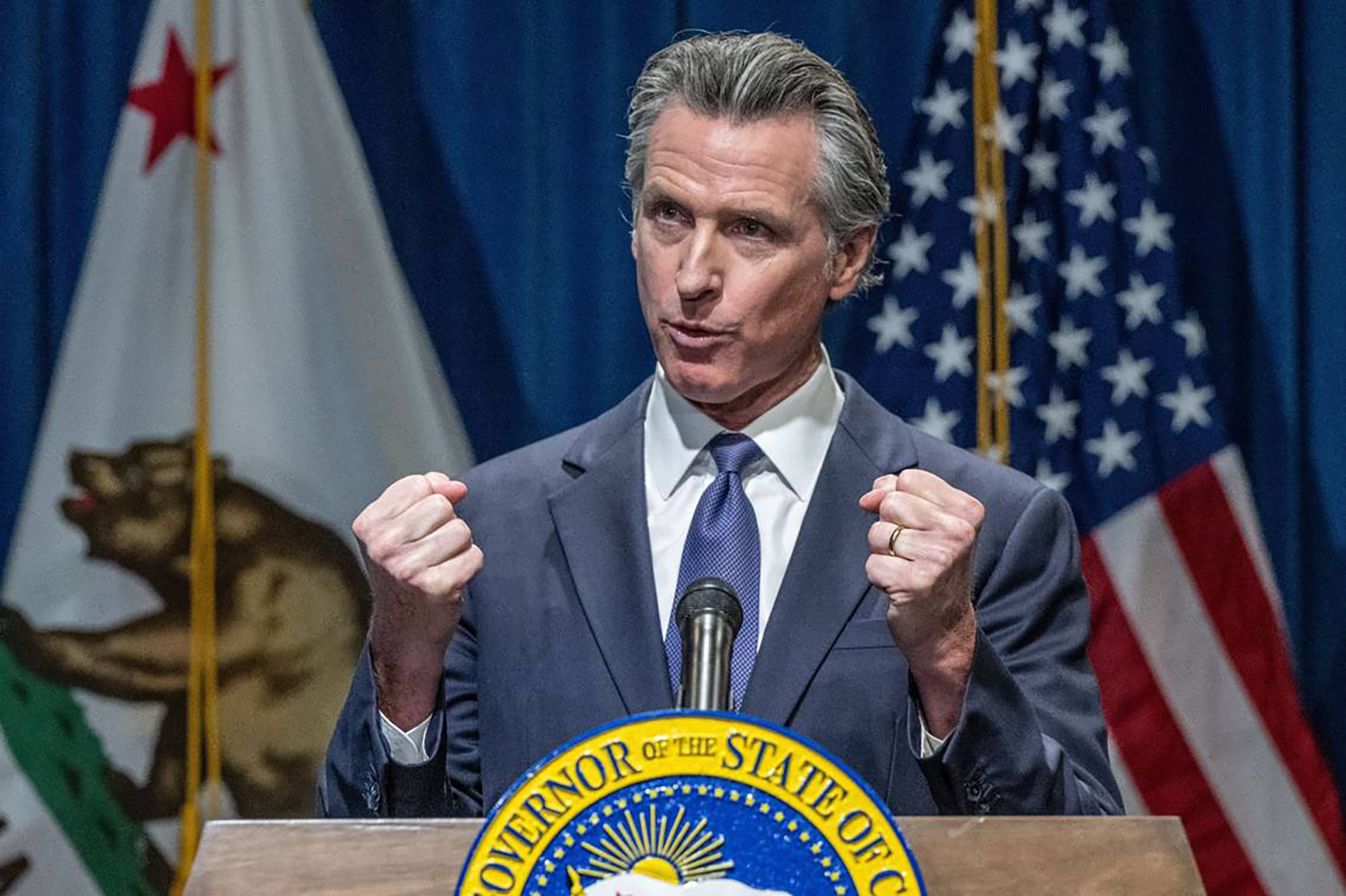 California Gov. Gavin Newsom called for an immediate ceasefire in Gaza. (Hector Amezcua/The Sacramento Bee/TNS)