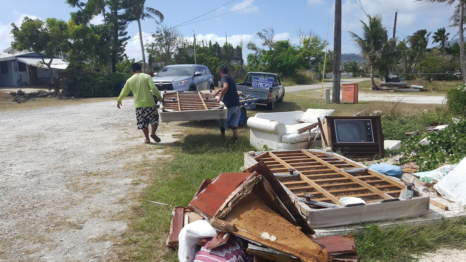 Old photo of Rep. Propst's team in one of their trash pick ups and clean-ups.