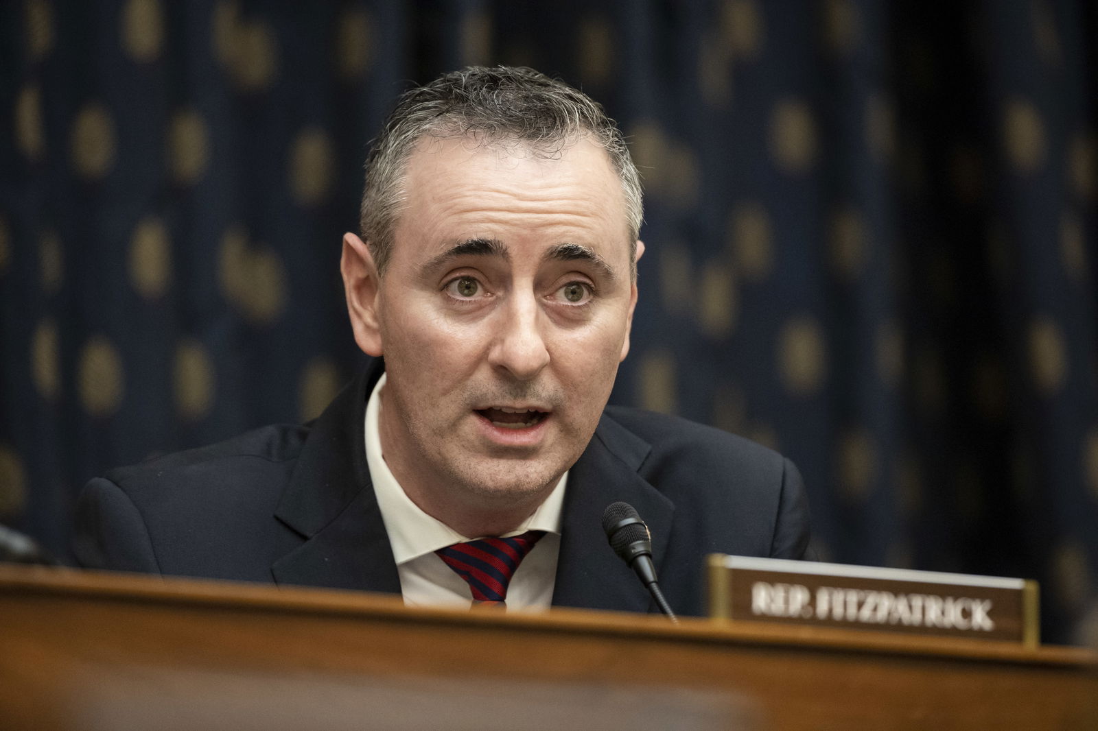 Rep. Brian Fitzpatrick, R-Pa., speaks as U.S. Secretary of State Antony Blinken testifies before the House Committee on Foreign Affairs on March 10, 2021, on Capitol Hill in Washington, D.C. (Ting Shen/Pool/Getty Images/TNS)