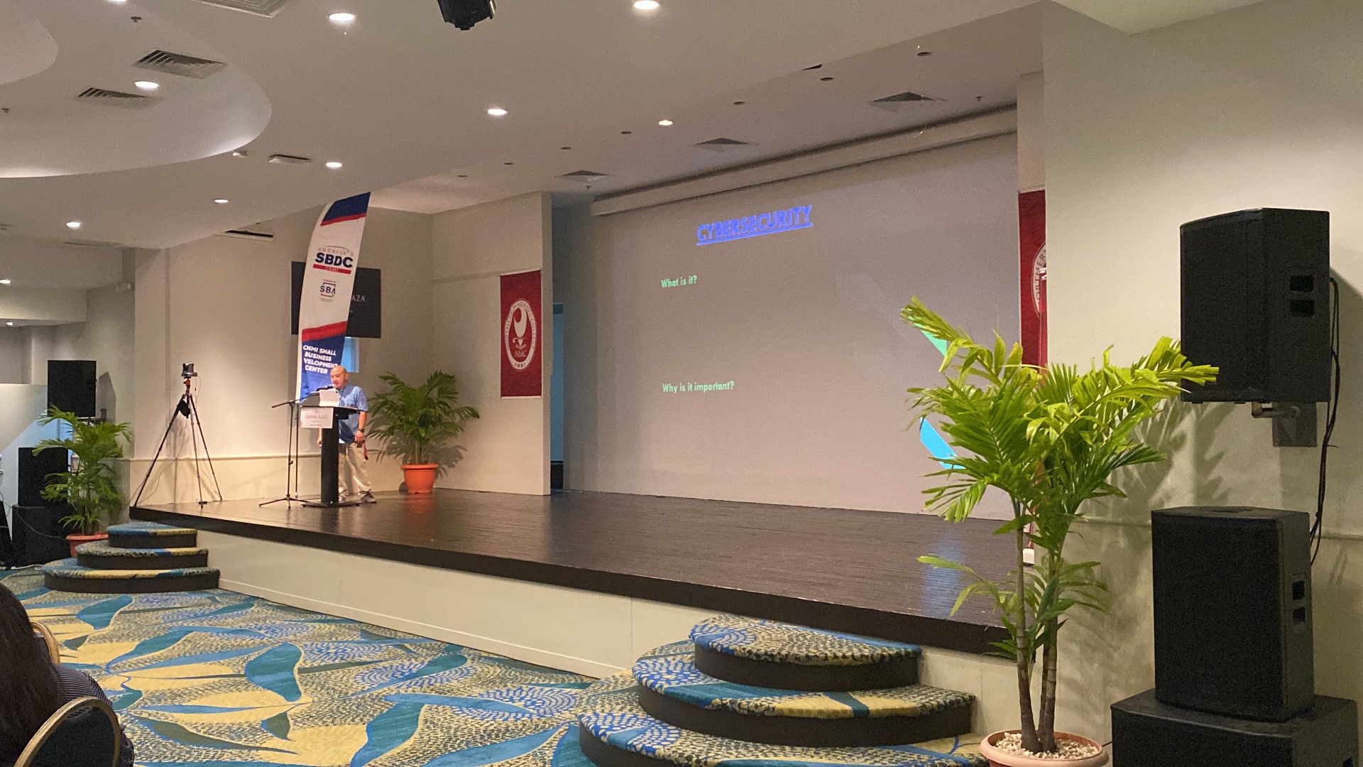 Herman Kintol presents on cybersecurity during the 2024 Friends of Business Summit: Cybertech Editon at Crowne Plaza Resort on Thursday.