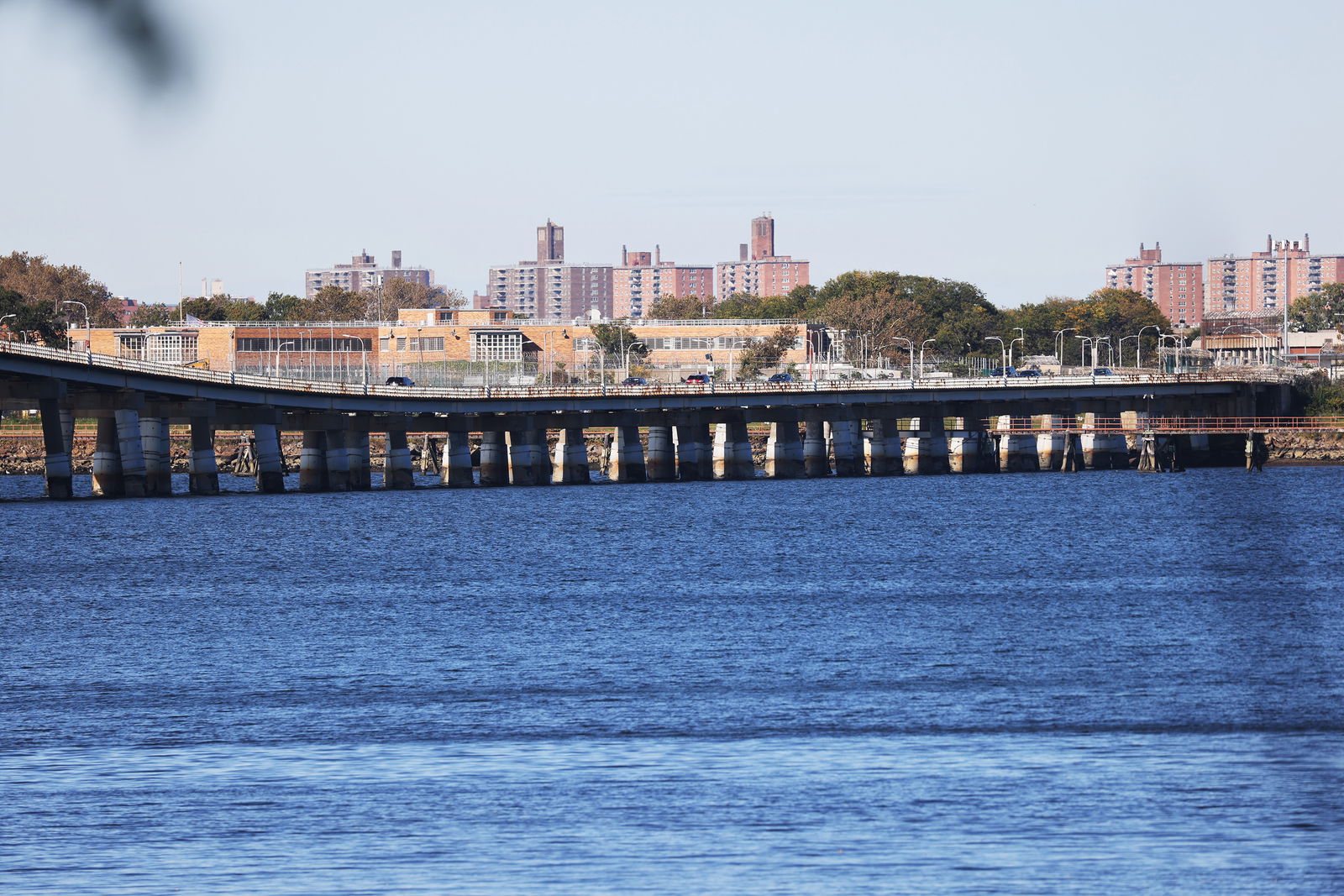 Rikers Island, home to the main jail complex, is situated in the East River between the Queens and Bronx boroughs, as shown on Oct. 19, 2021, in New York City. The nurses and other medical staffers who work in the <a href="https://www.nyc.gov/site/doc/index.page" id="link-e9c6fc76e51261e0a169a7bdb57905f2">city jails</a> are routinely threatened, pushed, groped and otherwise accosted hundreds of times a year, based on statistics and documents obtained by The New York Daily News. (Spencer Platt/Getty Images/TNS)