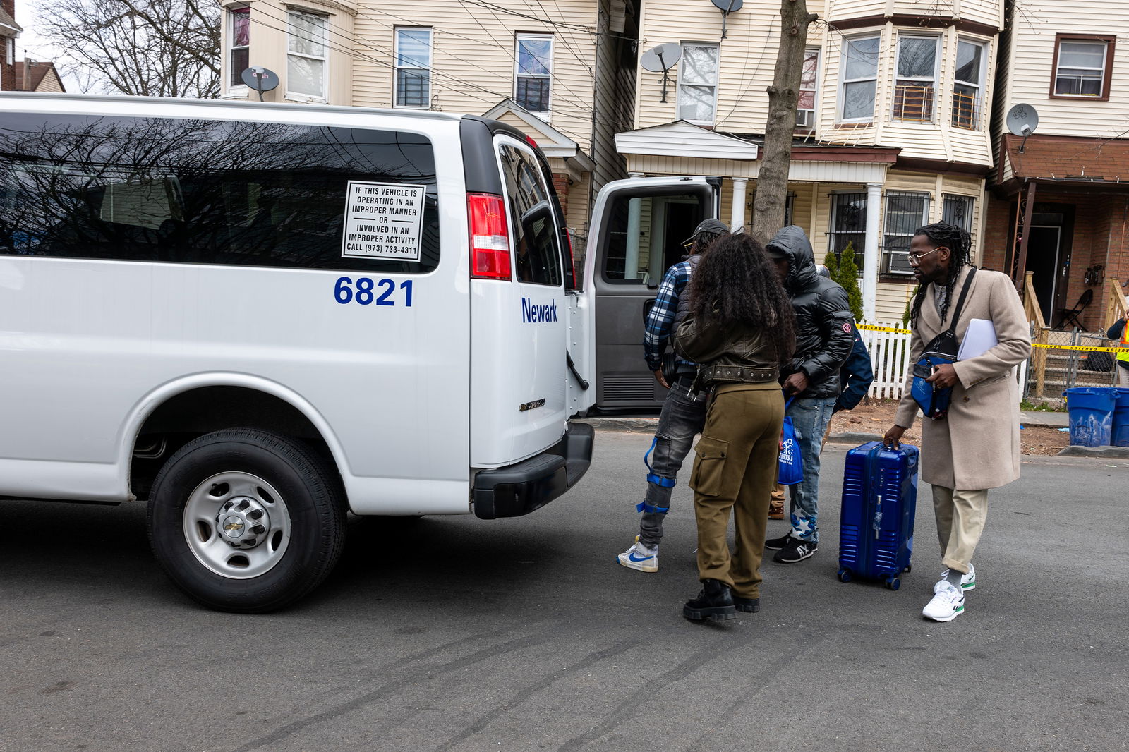Residents are loaded into a city van after after their homes were structurally damaged and had to be evacuated after New York City and parts of New Jersey experienced a 4.8 magnitude earthquake on April 5, 2024, in Newark, New Jersey. (Spencer Platt/Getty Images/TNS)
