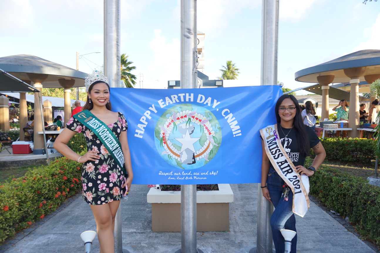 Miss Northern Marianas Earth 2023 Jan Cruz, left, and Miss Northern Marianas Air 2021 Sue Ann Huevos.