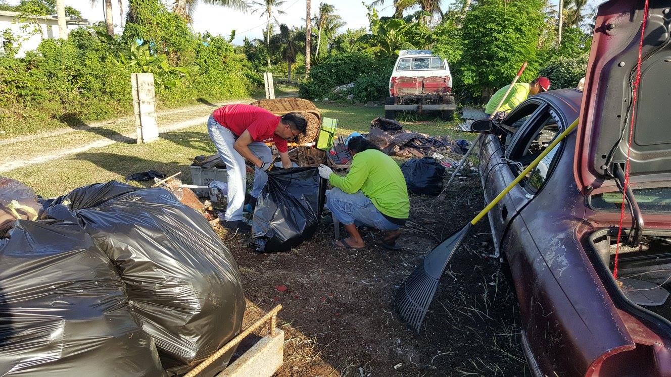 Old photo of Rep. Propst in one of his trash pick ups and clean-ups.