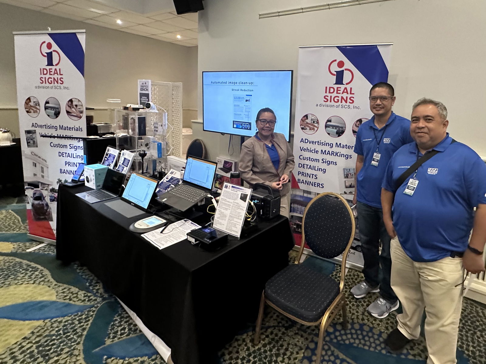 Saipan Computer Services showcases impressive display.