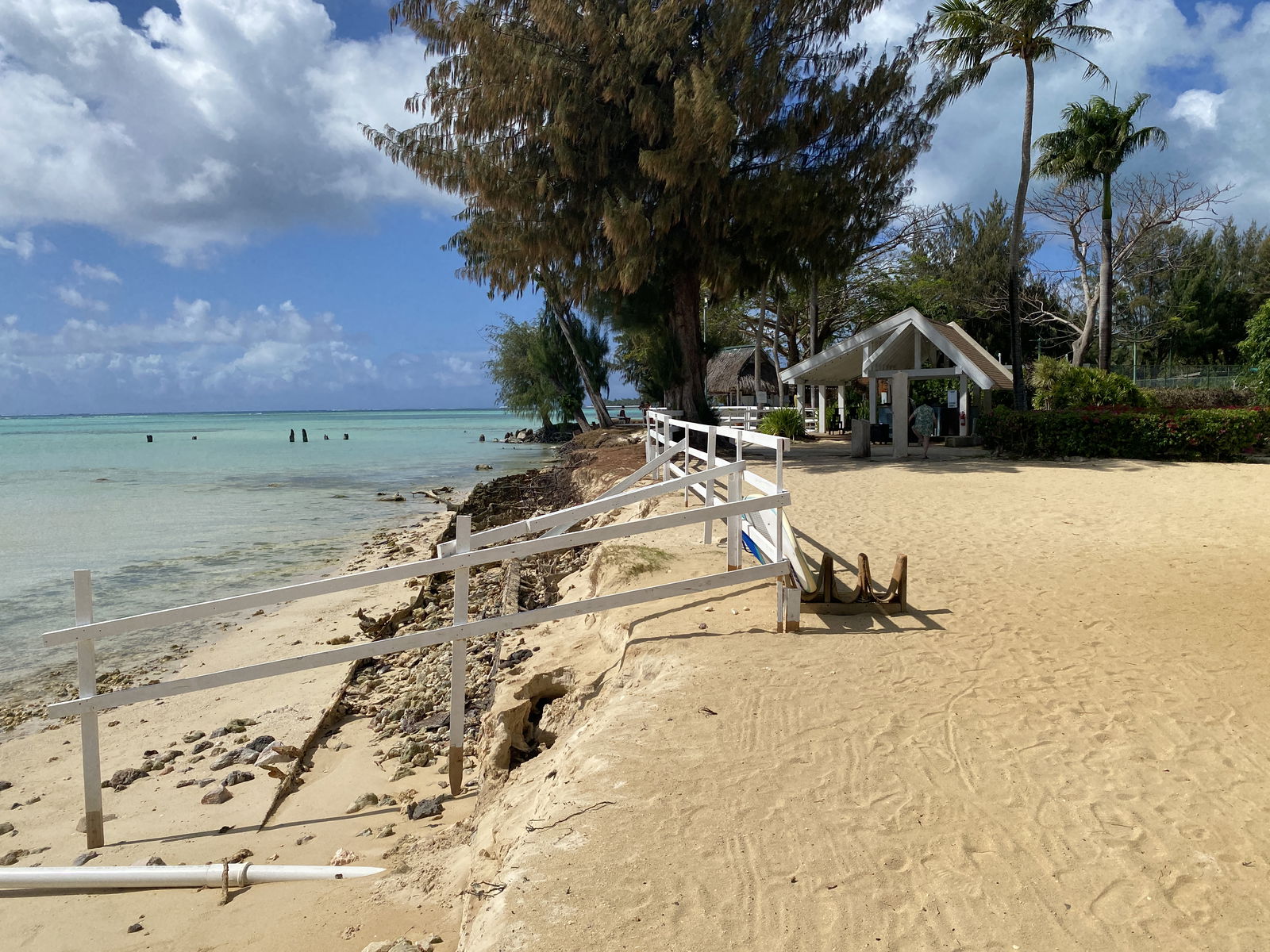 Hyatt Regency Saipan has experienced intense shoreline erosion in the past few months, Marine Sports Club owner Harumitsu Ono said.