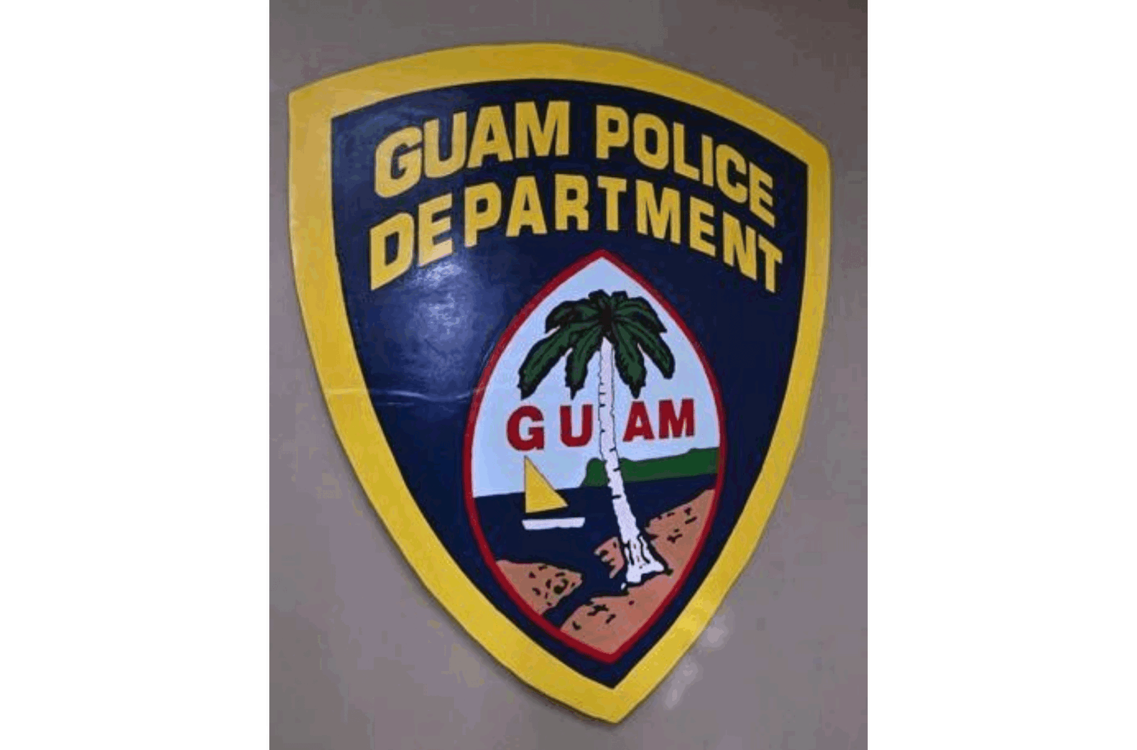 The Guam Police Department seal is seen on Tuesday, March 19, 2024, at the GPD headquarters in Tiyan. 