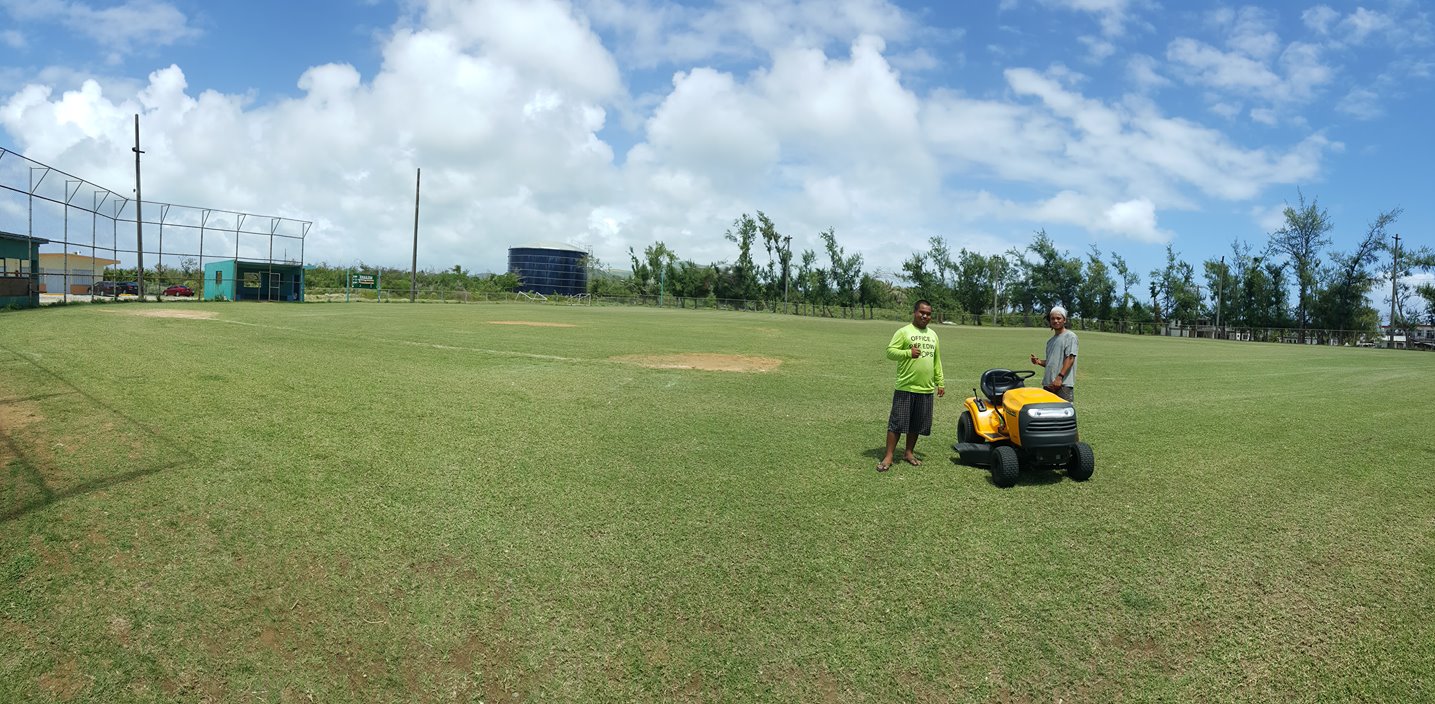 Rep. Propst's team poses after mowing. 