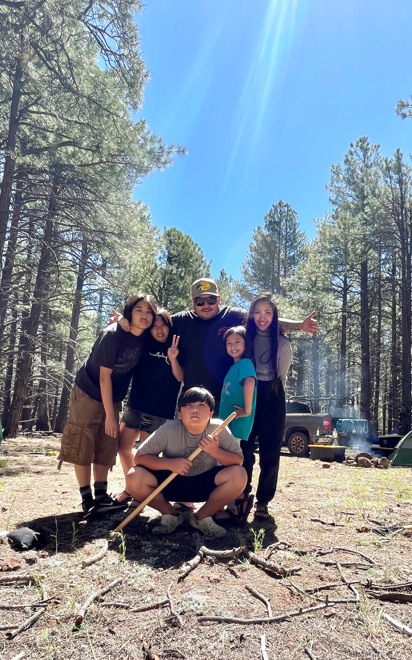 Joseph and Gigi with their children.