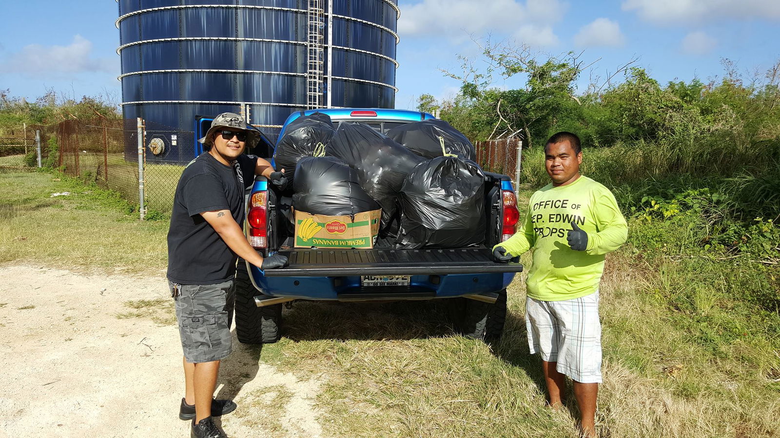Old photo of Rep. Propst's team in one of their trash pick ups and clean-ups.