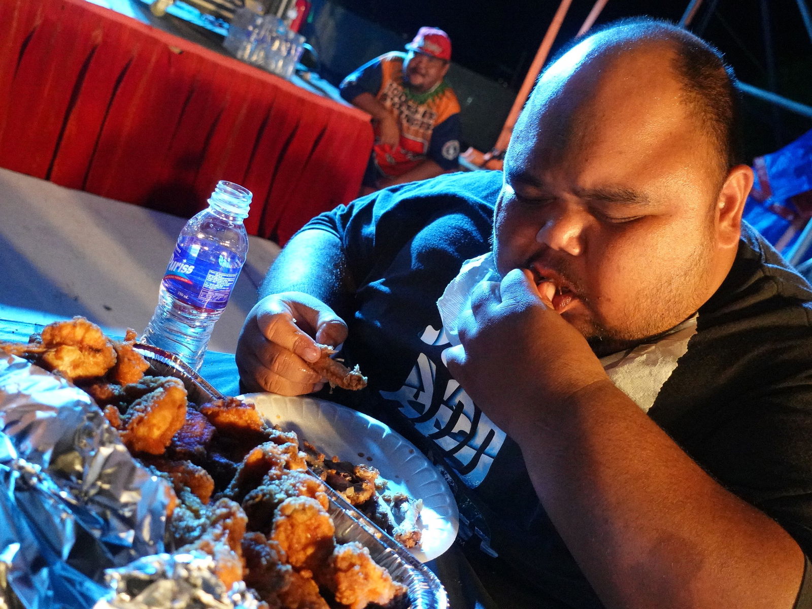 A Saipan food fighter competes at the Taste of the Marianas International Food Festival in June 2023. The 25th Annual Taste of the Marianas will be held by the Marianas Visitors Authority on May 4, 11, 18, & 25, 2024, at American Memorial Park.  The Oh My Grill (OMG) International Food Challenge will be held on May 11, 2024, pitting local contenders against international competitors.