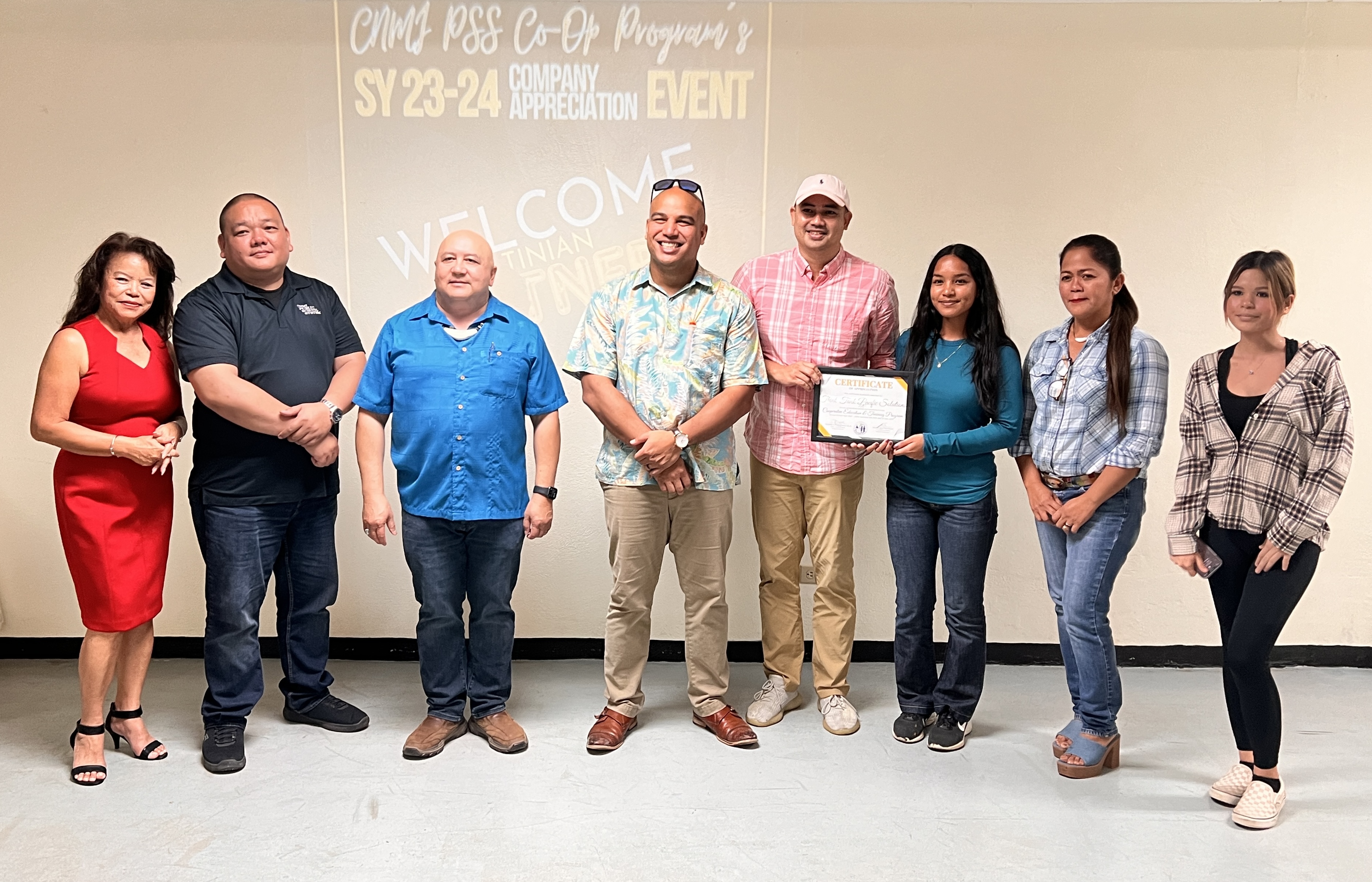 Think Tank Pacific Solutions, a new private company, is praised for supporting the PSS Cooperative Education Program.