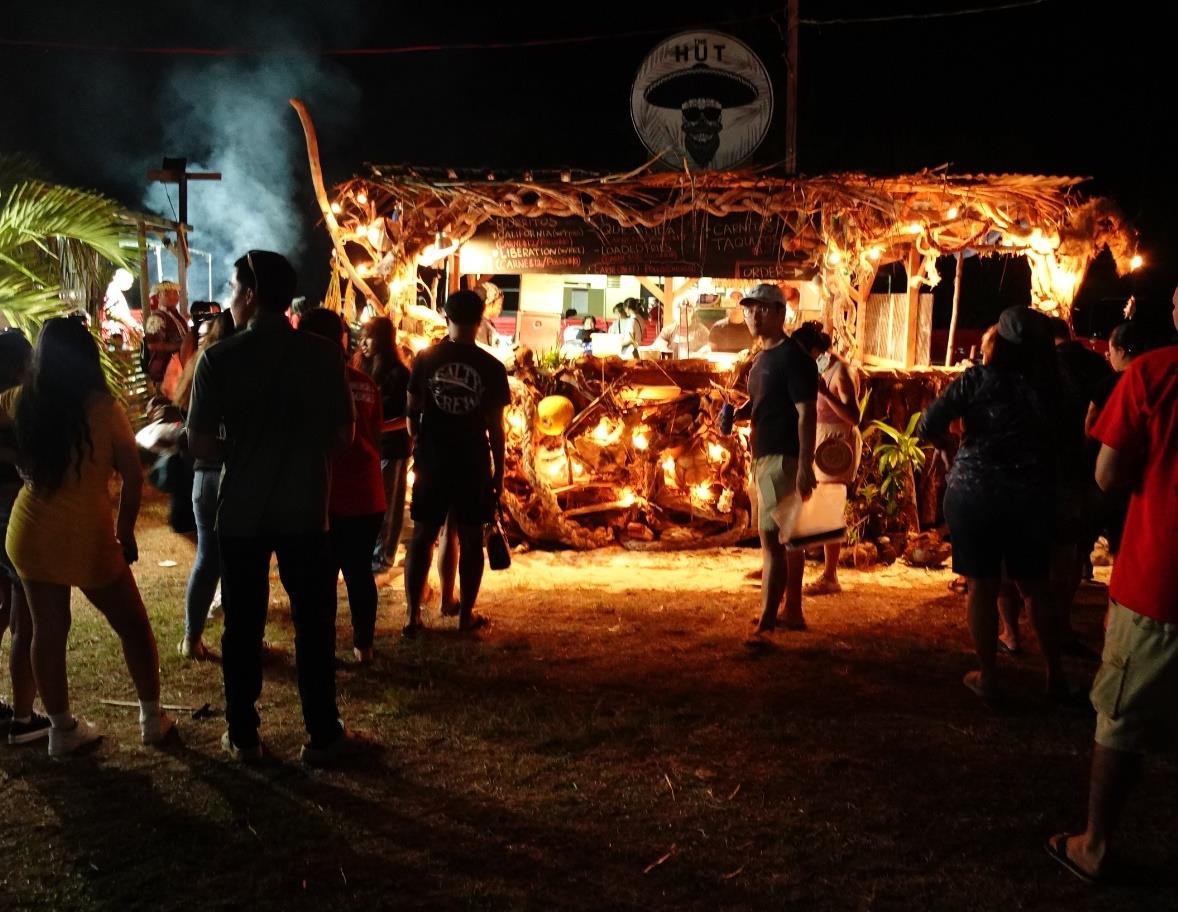 The Hut serves patrons at the 25th Annual Taste of the Marianas International Food Festival on May 4, 2024 at American Memorial Park.