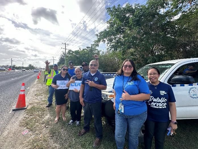 Power Distribution team members pose for the camera.