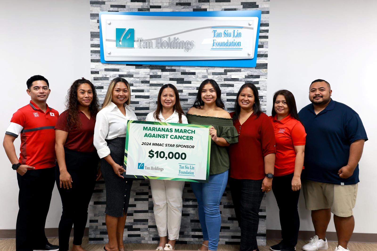 The 2024 Marianas March Against Cancer gratefully welcomes the Tan Siu Lin Foundation as a returning Star Sponsor, with their impactful donation of $10,000 in support of our mission to combat cancer in the Marianas.