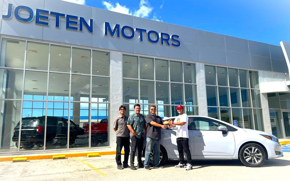 In photo, from left: Joeten Motors Operations Manager Norman “Dung” Tenorio, JM General Manager Matthew Deets, JM Sales Manager Ray Alavarez, and hole-in-one winner Nick Sablan Jr.