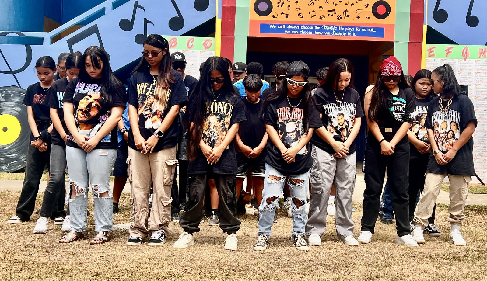 Rota students are about to perform a special dance number.