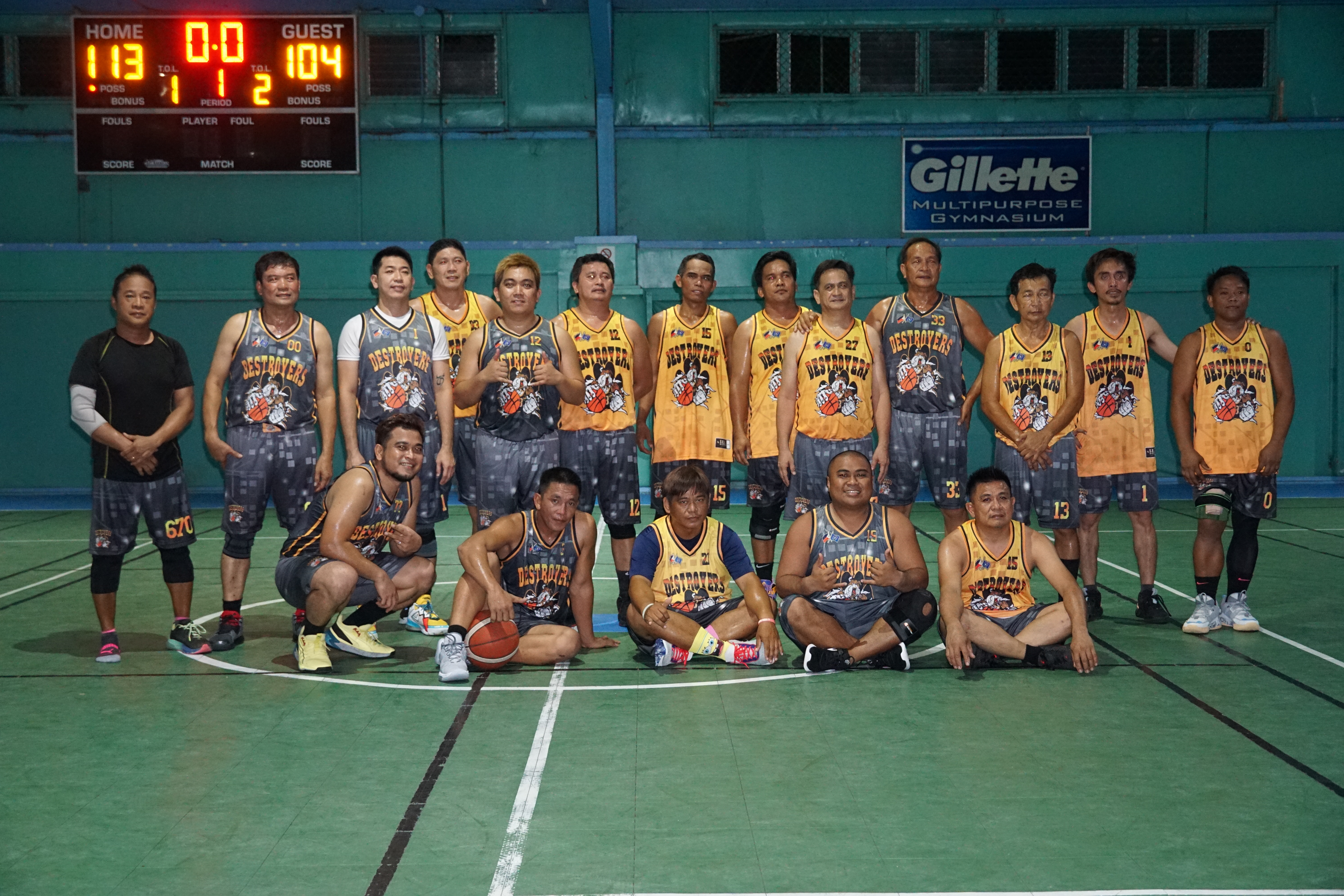 Bio-Pro and NAPA players pose for a photo after their game in the Destroyers Friendly Games League at the TSL Sports Complex on Saturday.
