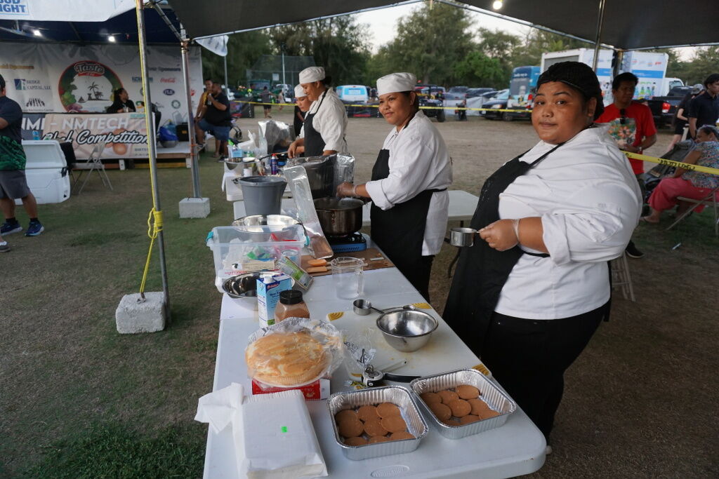 Northern Marianas Technical Institute students participate in the 2nd Annual HANMI-NMTech Pastry Chef Competition.