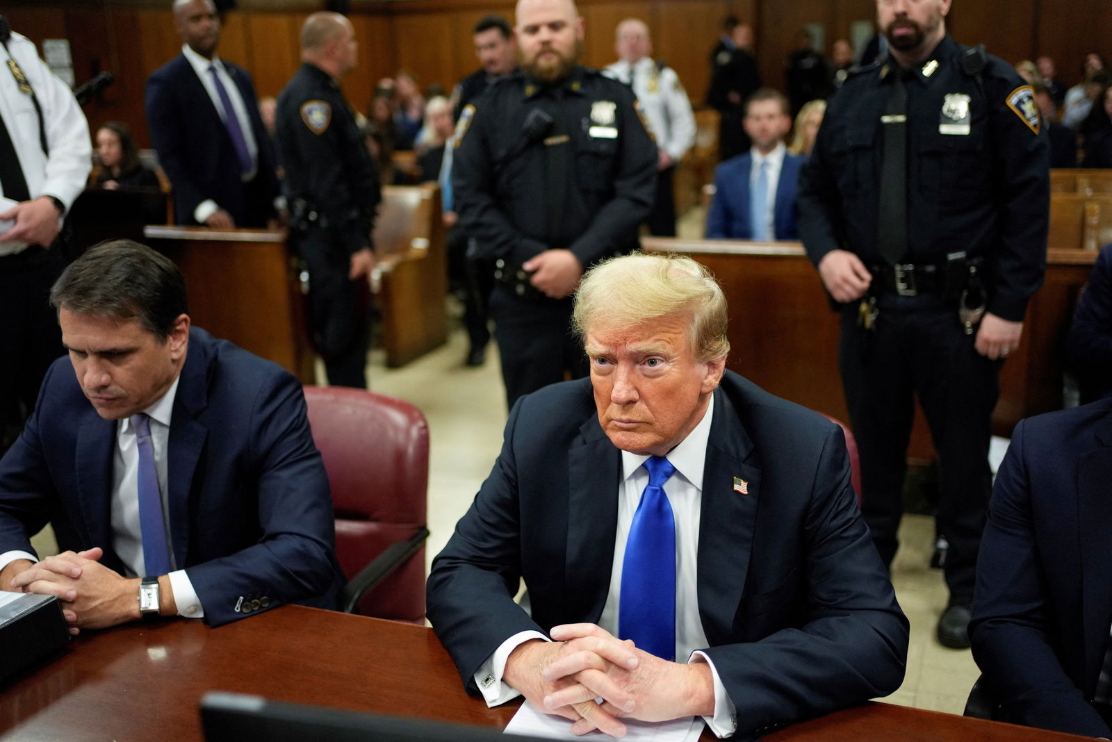 Former President Donald Trump appears in Manhattan Criminal Court, Thursday, May 30, 2024, in New York.