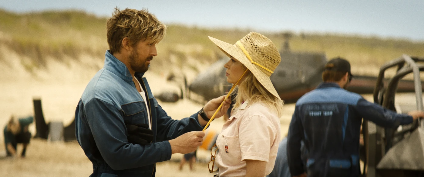 Ryan Gosling, left, and Emily Blunt in a scene from “The Fall Gut.”