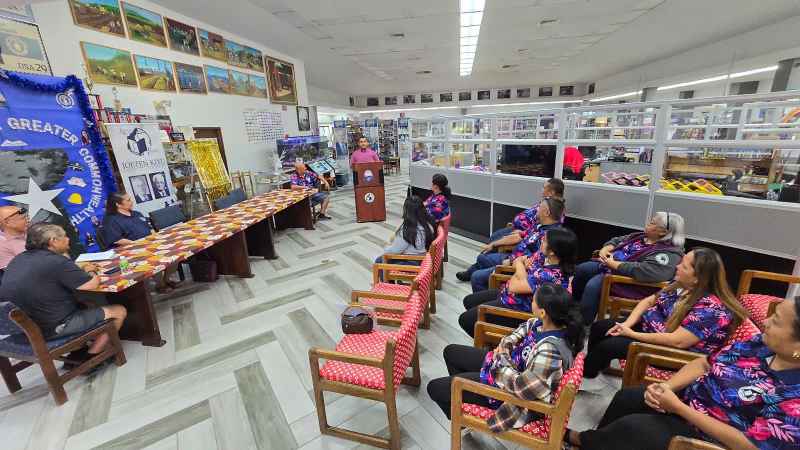 The Public Service Recognition Week ceremony at JKPL with the PSRW committee.