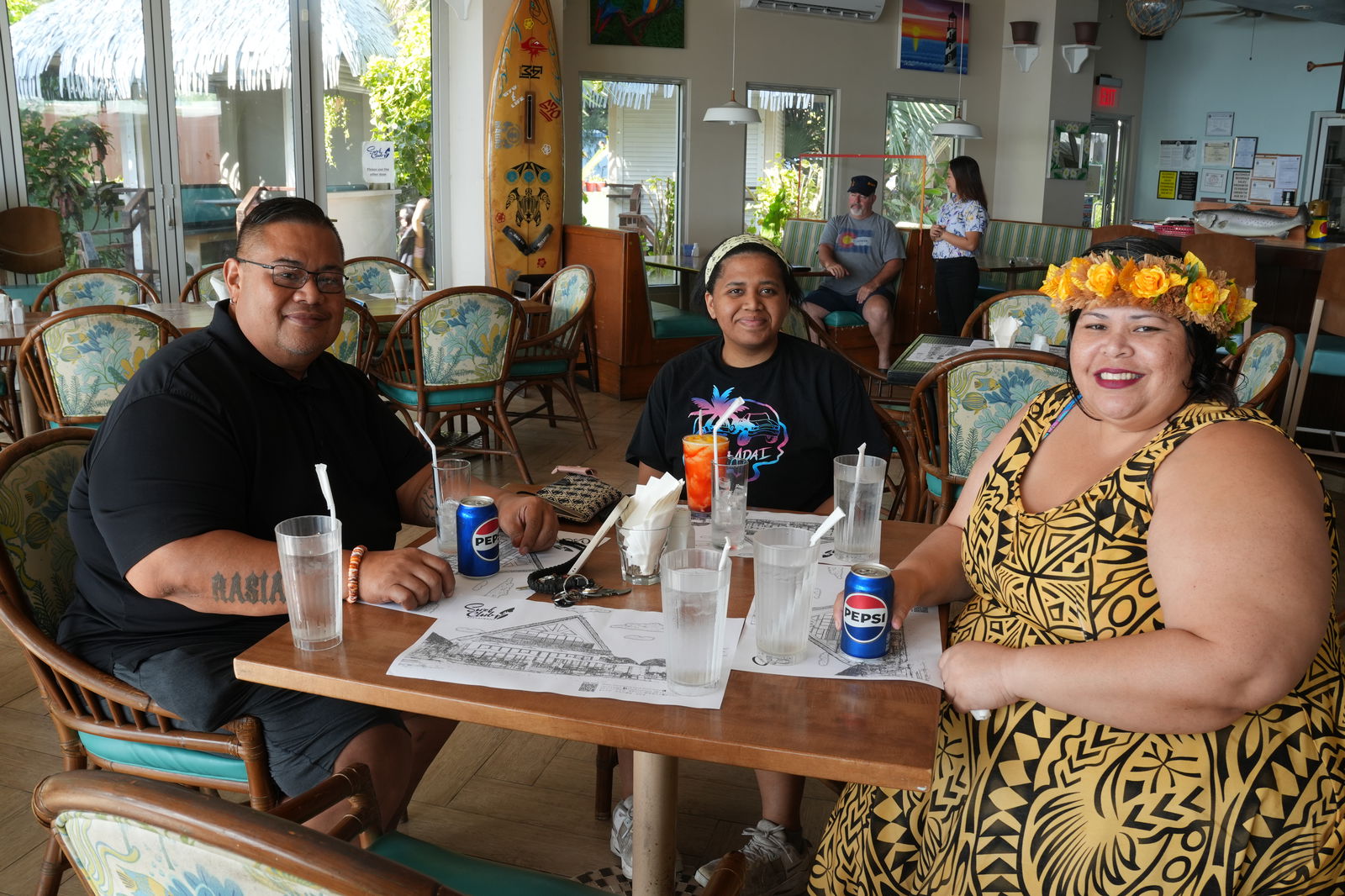 Norman Rasiang and Aofia Tuiolosega tried Surf Club's burgers.  