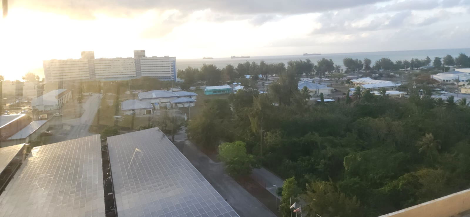 Sunset view at 360 Revolving Restaurant.