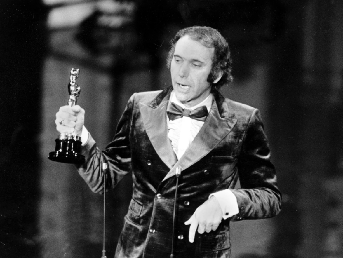 “The Godfather” producer Albert Ruddy accepts the Oscar for best picture at the 45th Annual Academy Awards in Los Angeles, Calif. on March 27, 1973.