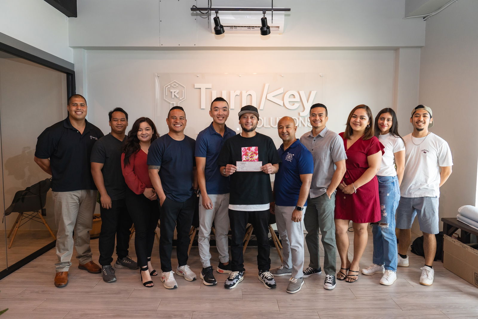 In photo, from left: TurnKey Managing Partner Billy Grow, TK Client Services Manager Adrian Tangcoy, Saipan Chamber of Commerce EdWork Chair, Mercilynn Palec, TK Managing Partner Broc Calvo, TK Partner Jerry Lin, hole-in-one winner Nick Sablan Jr., SCC President Joe Guerrero, TK Marketing Specialist Clinton Dela Cruz, SCC Executive Director Kimm Camacho, TK Marketing Director Liana Cortera and TK Marketing & Client Service Assistant Tony Atalig.