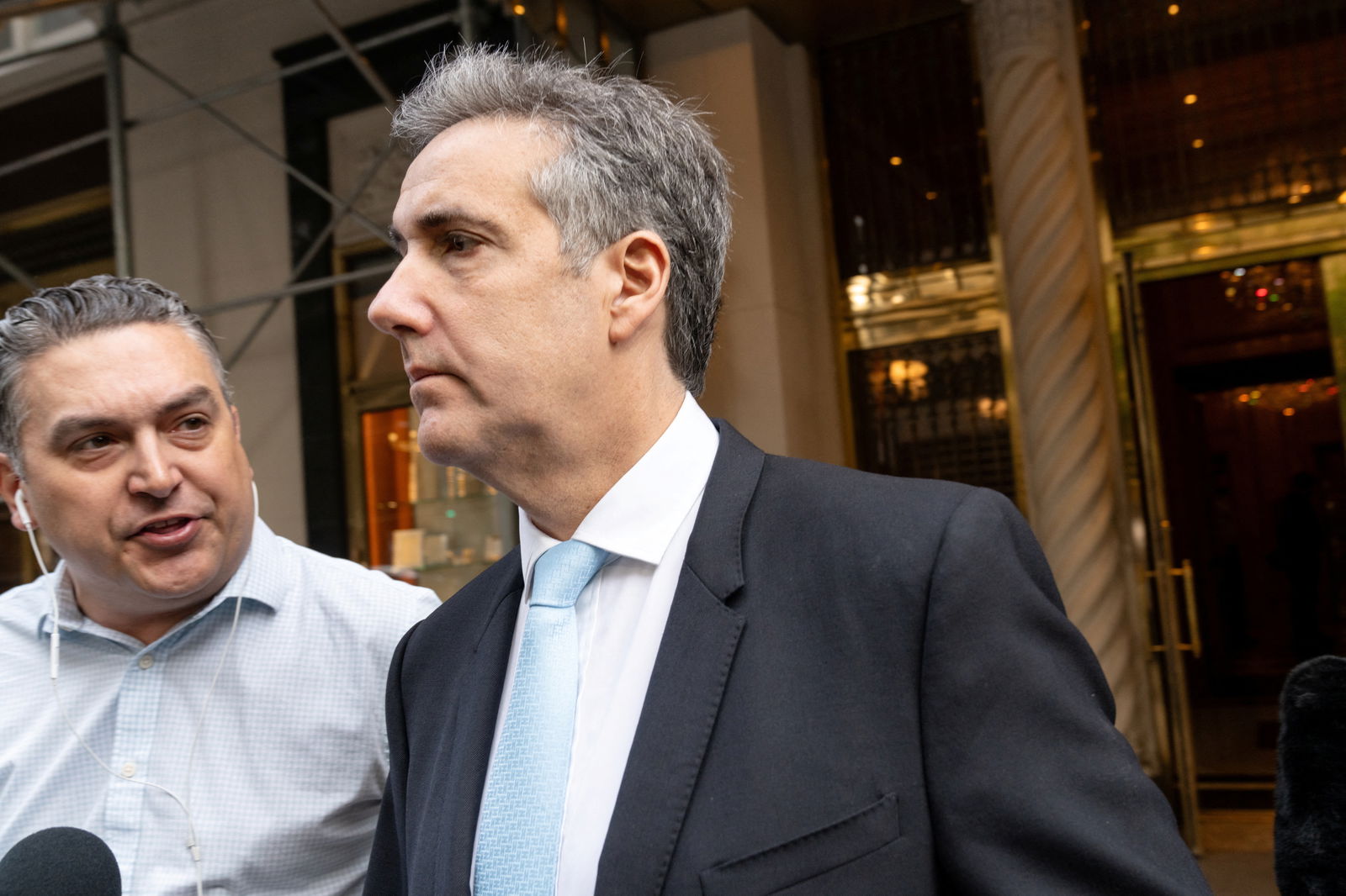 Michael Cohen, a former attorney for Republican presidential candidate Donald Trump, departs to testify at Trump's criminal trial, over charges that Trump falsified business records to conceal money paid to silence porn star Stormy Daniels in 2016, at Manhattan state court in New York City, May 14, 2024.