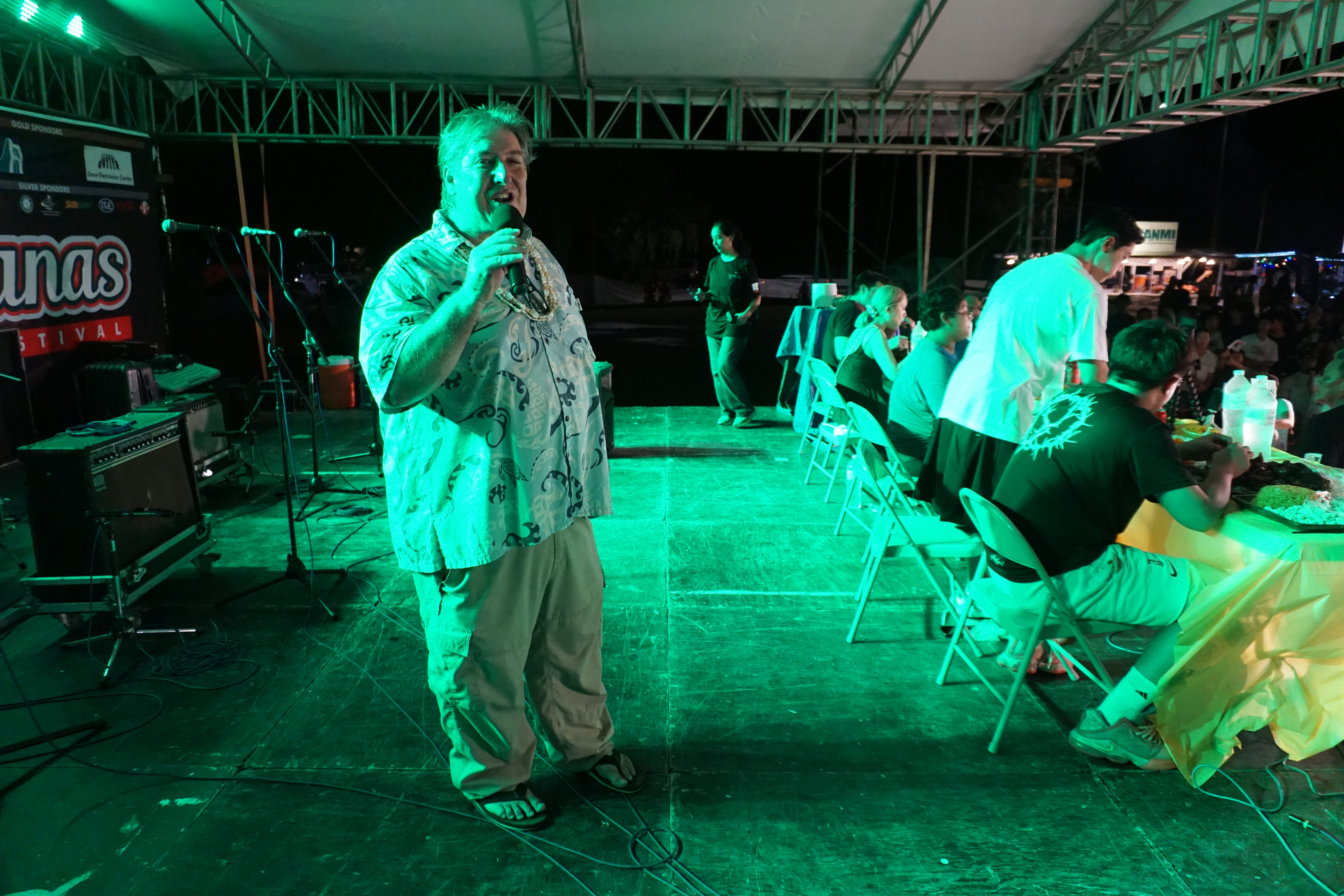 Host Glenn Policare had a front row view of the food challenge.