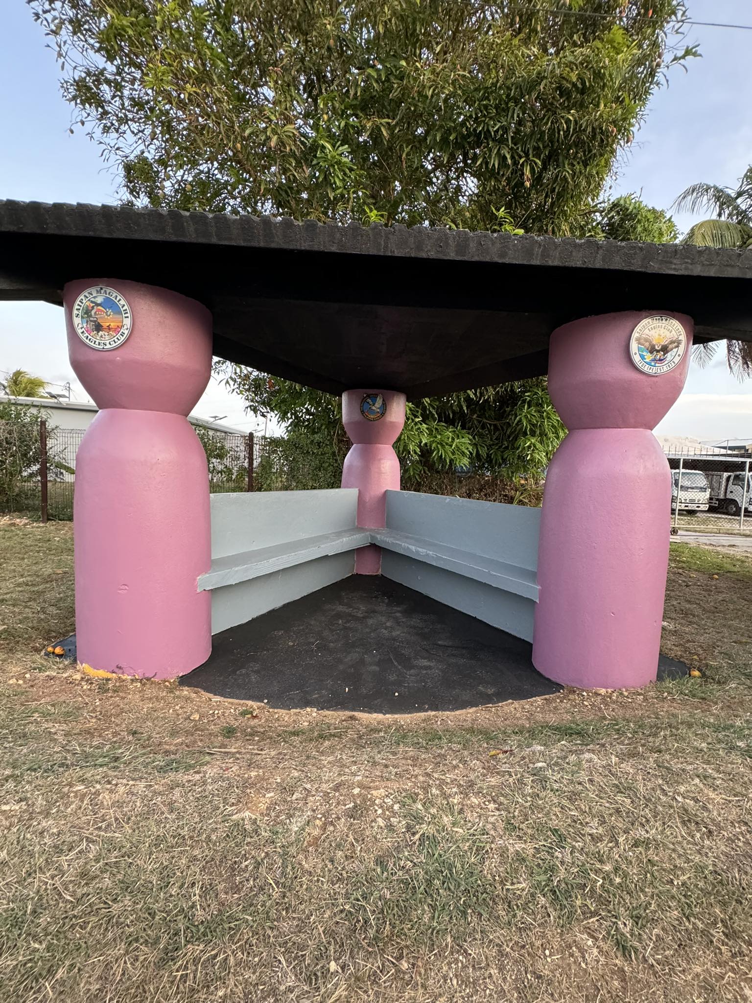 The renovation of Bus Stop #67 in Koblerville is among the community projects of the Saipan Eagles.
