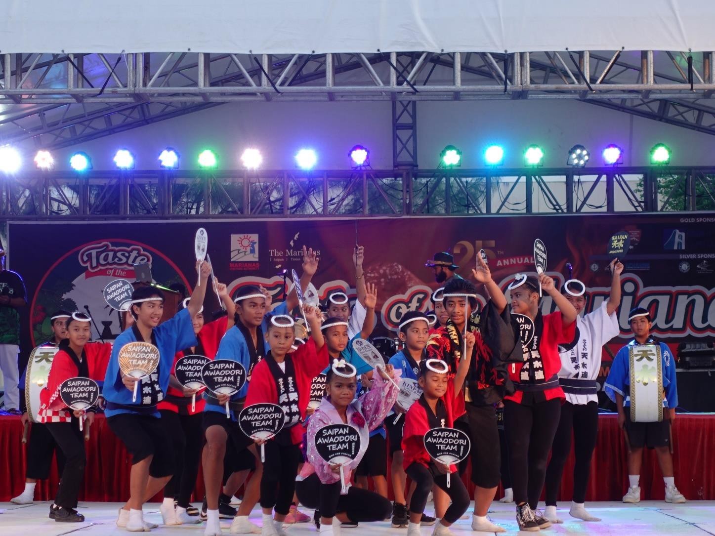 Saipan Awaodori performs at the 25th Annual Taste of the Marianas International Food Festival on May 4, 2024 at American Memorial Park.