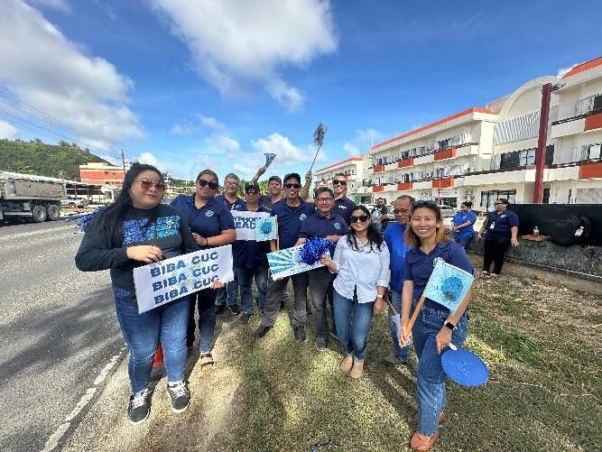 The Water and Wastewater Engineering team pose for a group photo.