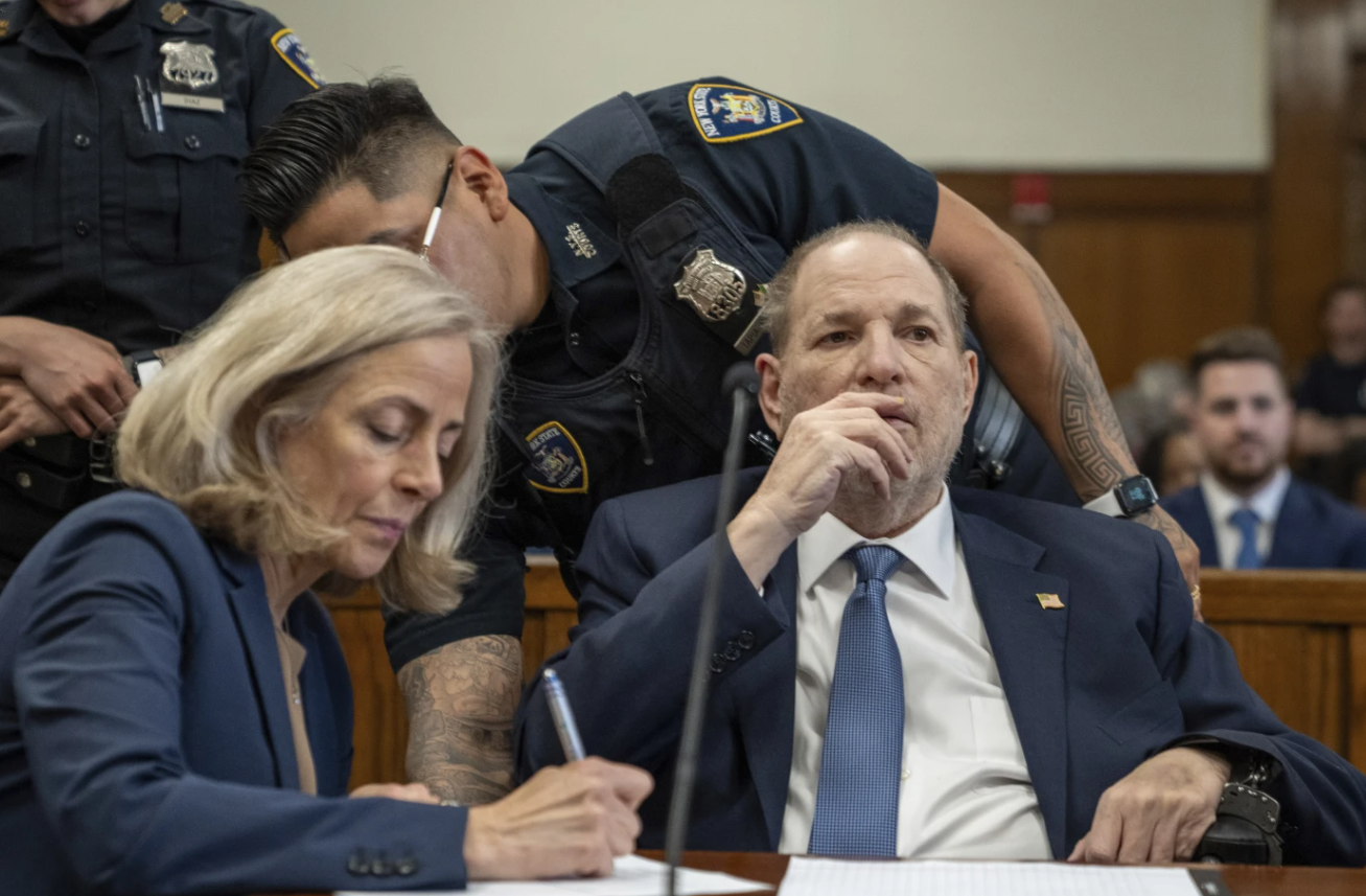 Harvey Weinstein appears at the Manhattan criminal court for a preliminary hearing on Wednesday, May 1, 2024 in New York.