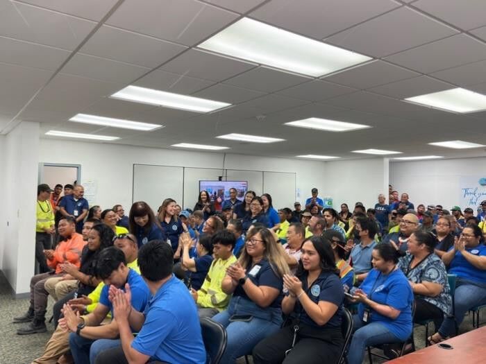 CUC employees gather to celebrate Public Service Recognition Week, cheering on their colleagues during the Recognition Ceremony.