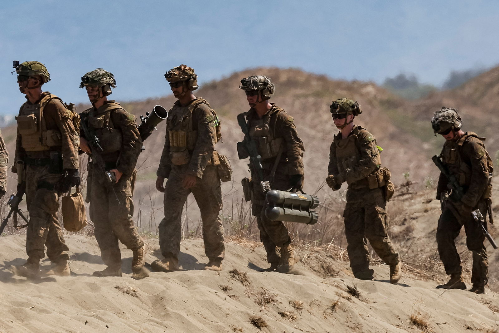 U.S. soldiers participate in the live fire exercise during the annual joint military exercises between U.S. and Philippine troops called "Balikatan" or shoulder-to-shoulder, at Laoag, Ilocos Norte, the Philippines, May 6, 2024.