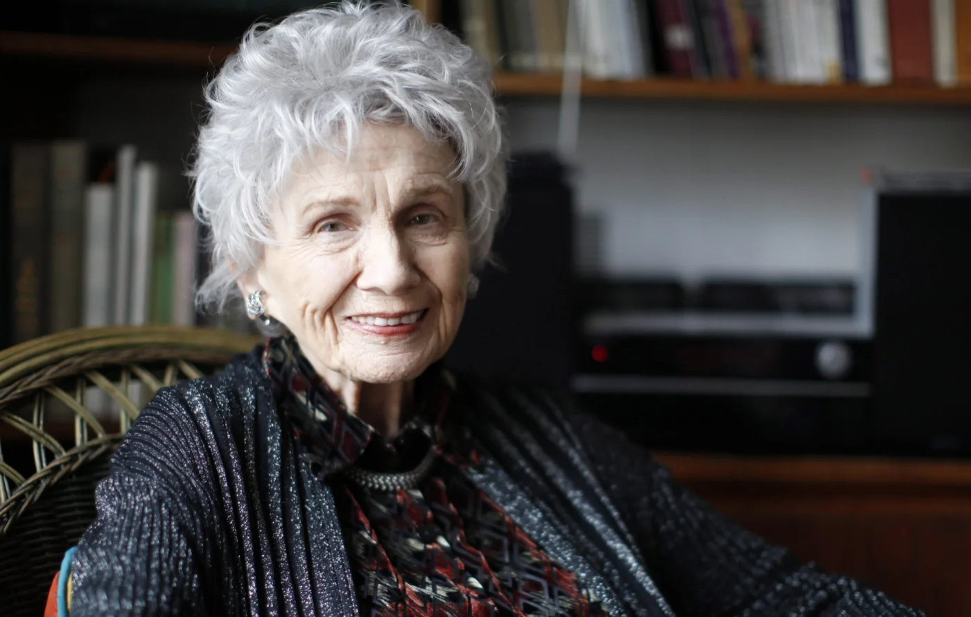 Canadian author Alice Munro is photographed during an interview in Victoria, British Columbia on Dec. 10, 2013.