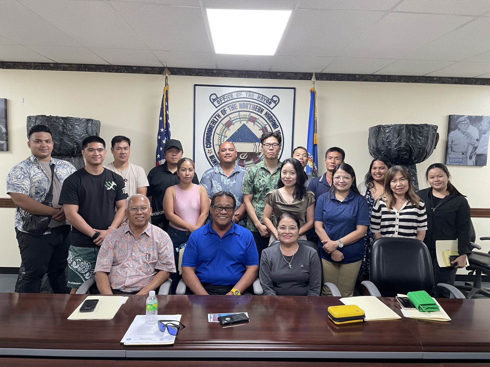 Business owners from Precinct 3 met with Saipan Mayor RB Camacho at his office on Wednesday, May 15.
