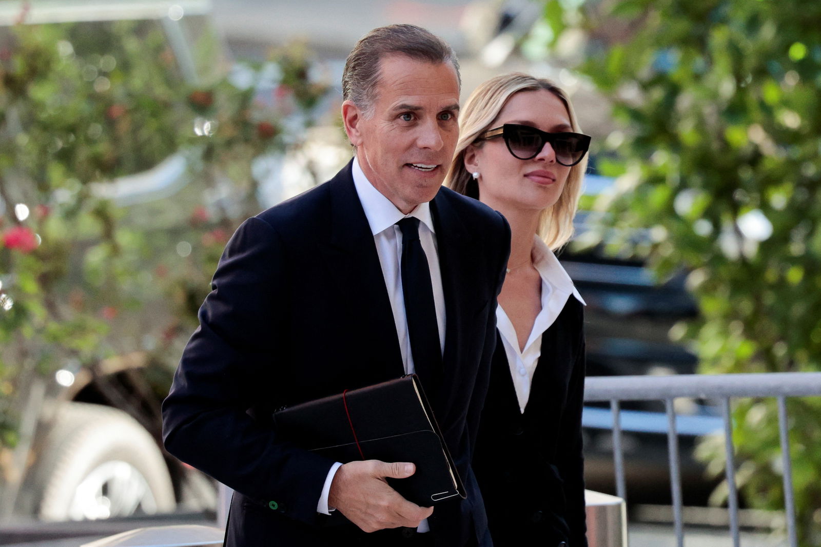 Hunter Biden, son of President Joe Biden, and his wife Melissa Cohen Biden arrive at the federal court for his trial on criminal gun charges, in Wilmington, Delaware, June 10, 2024.