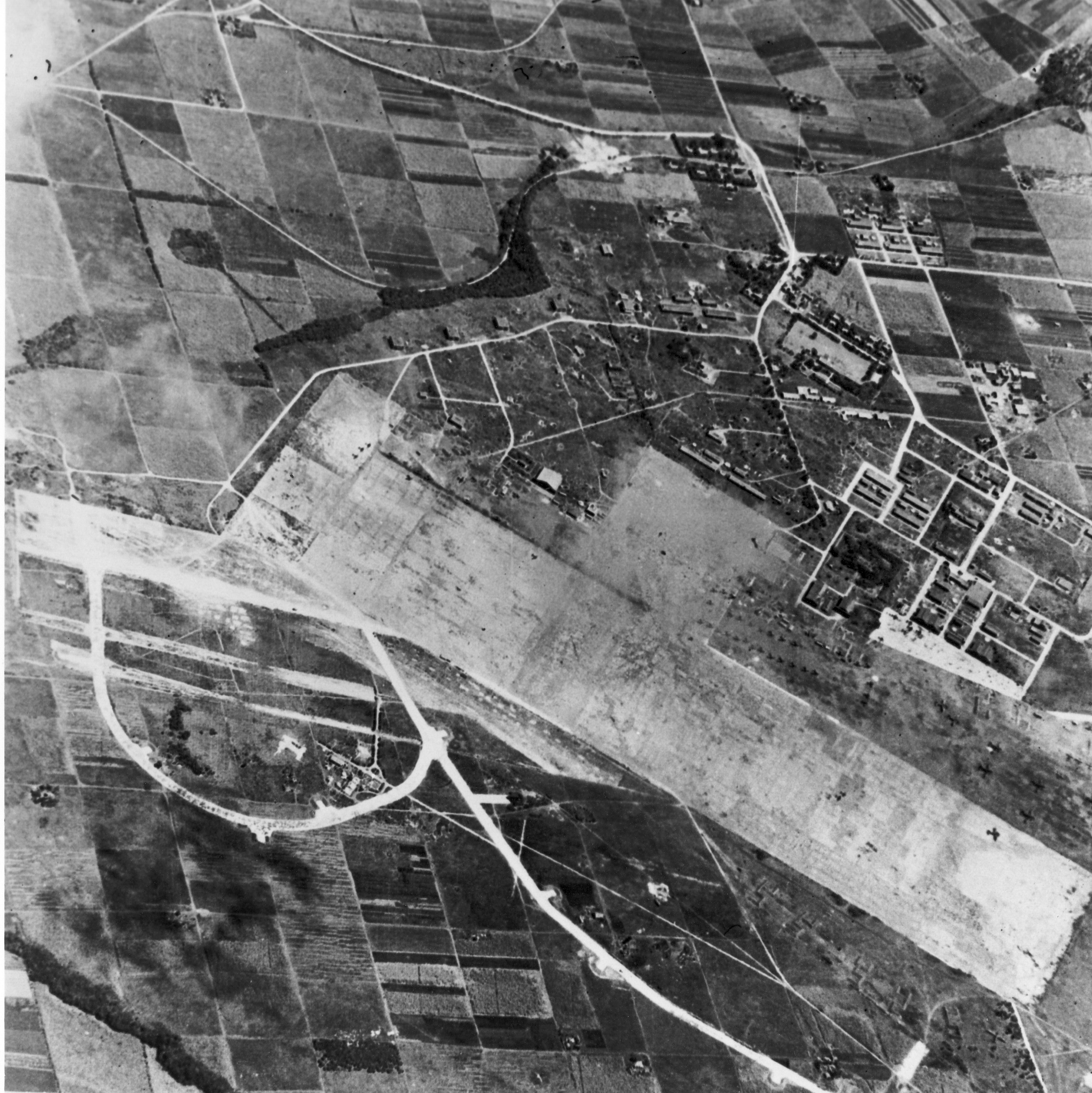 Aerial view of Aslito, June 1944.