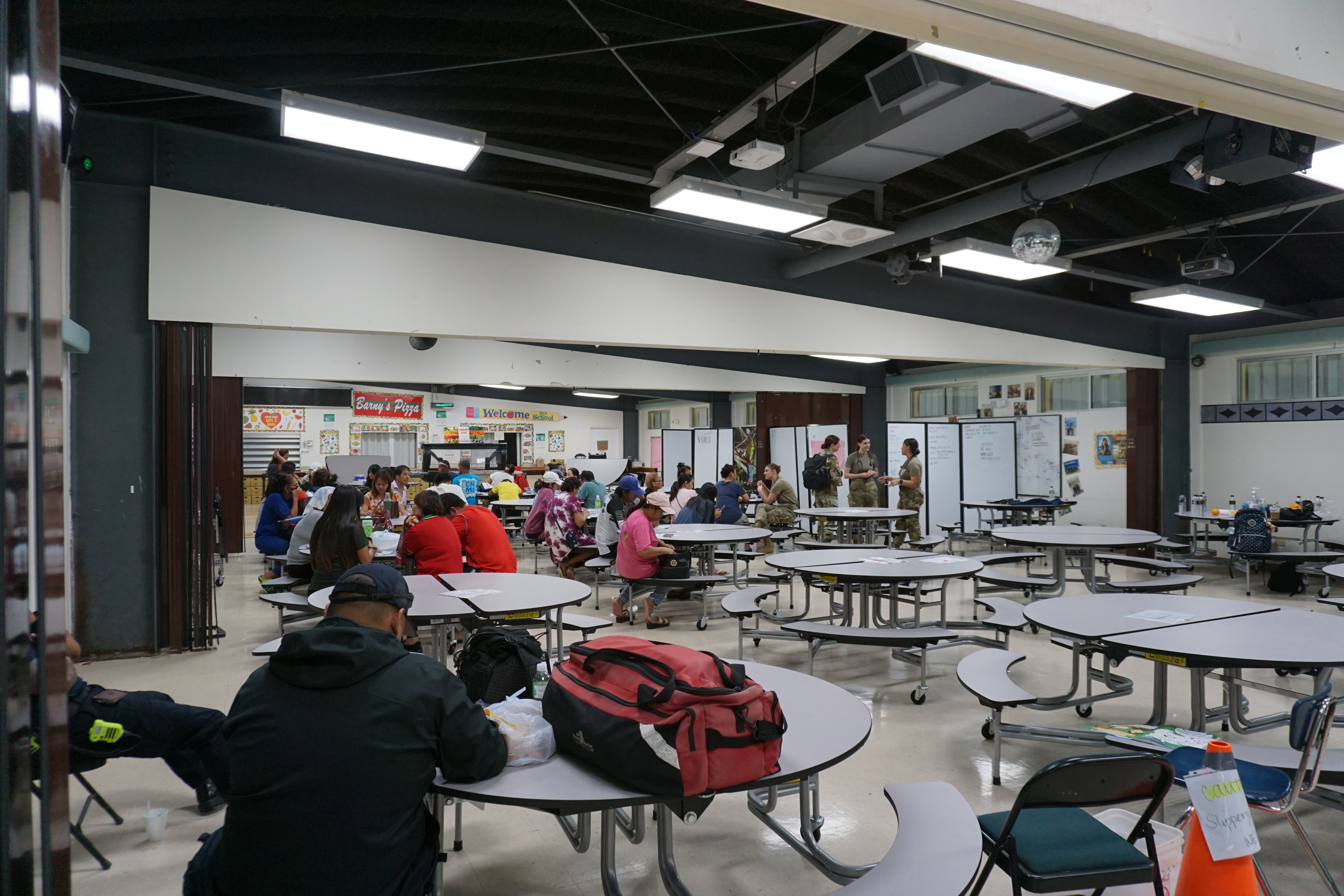 Residents wait at SSHS to receive medical care as part of Innovative Readiness Training Wellness Mission 2024.