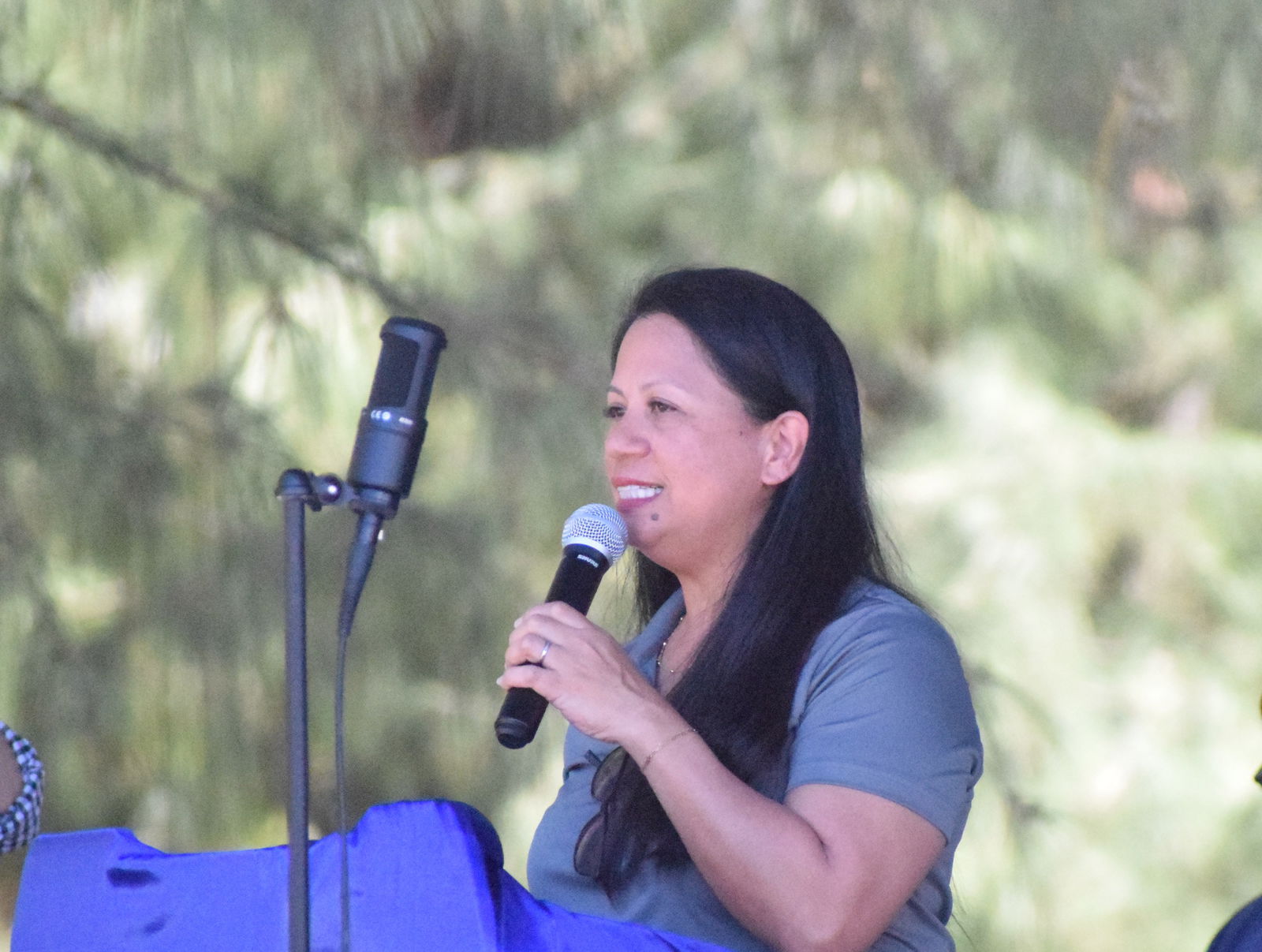 Acting Board of Education Chair Maise B. Tenorio delivers her remarks.