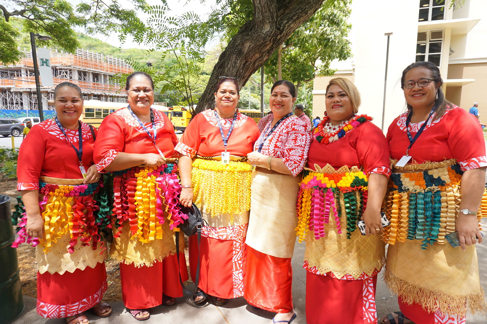 Tonga women pose for a photo at FestPac​.