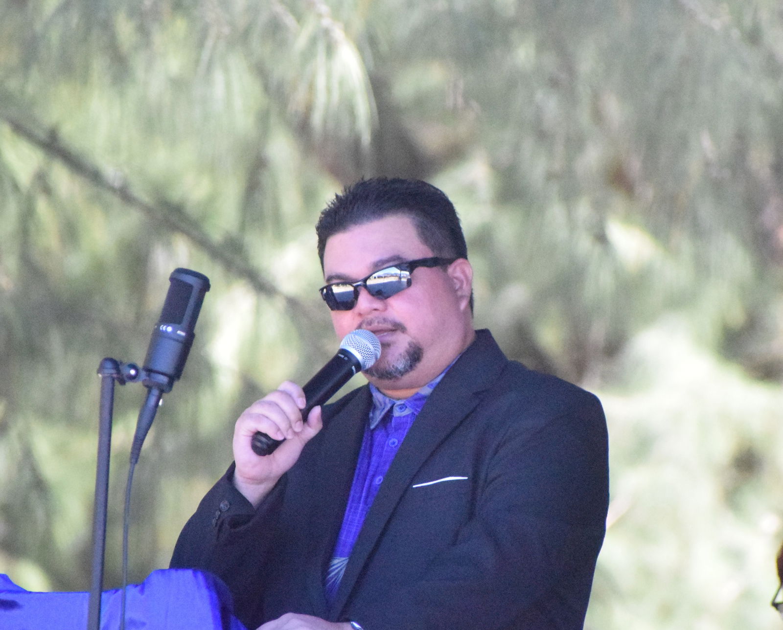 Hopwood Principal Victorino N. Borja delivers his opening remarks.