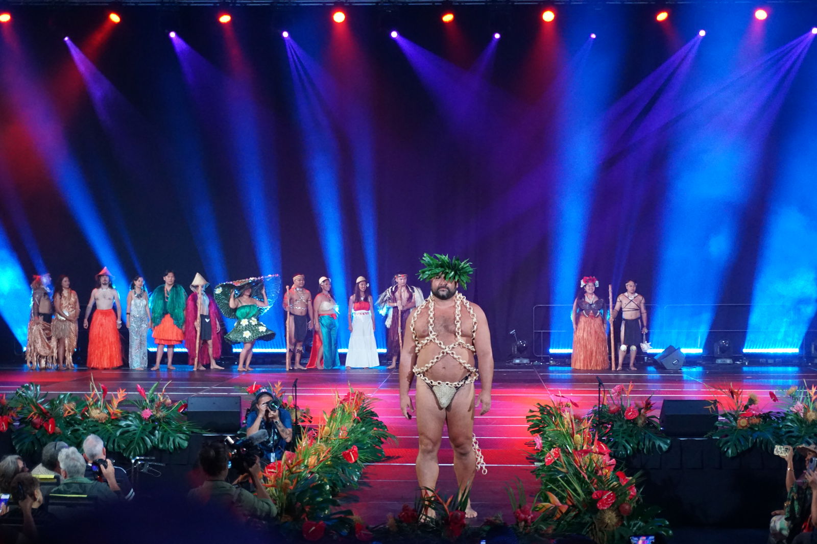 Roberto Santos models a loincloth and body adornment created by Roquin-Jon Quichocho​.