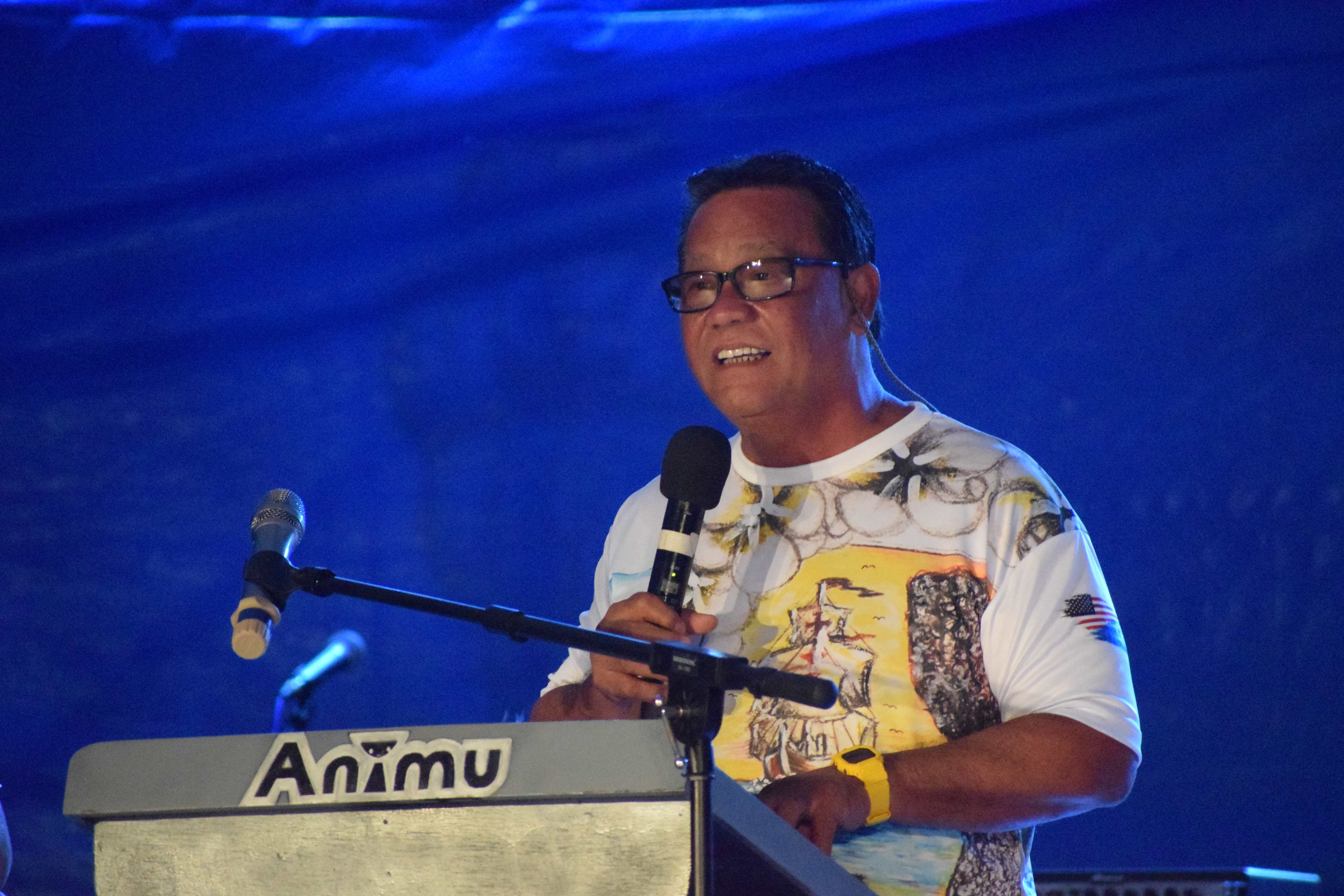 Saipan Mayor Ramon Blas "RB" Camacho delivers his remarks.