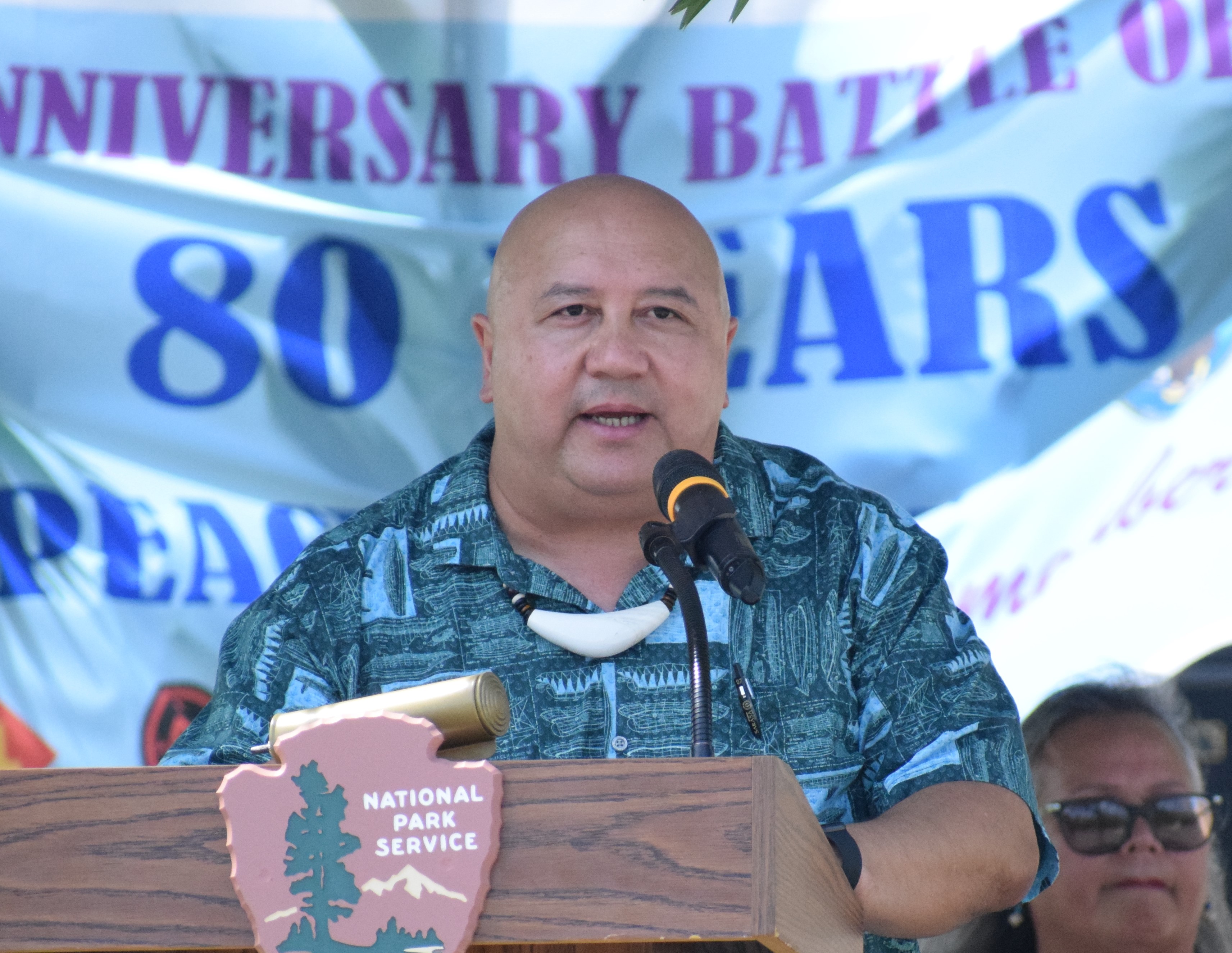 Commissioner of Education Dr. Lawrence F. Camacho delivers the closing remarks.